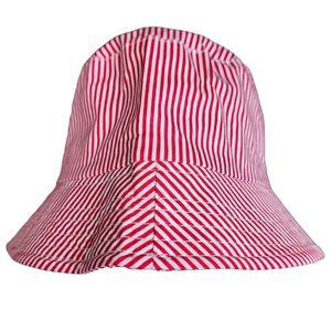 Kid's red and white striped outdoor sun protection hat